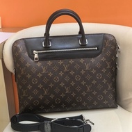 LV老花電腦公文包郵差包 電腦公事包