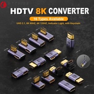 CHINK HDMI-compatible Converter, UHD Male to Female 8K 60HZ HDTV Adapter, Monitor Projector 48Gbps Laptop AF-AM HD 2.1 Connector