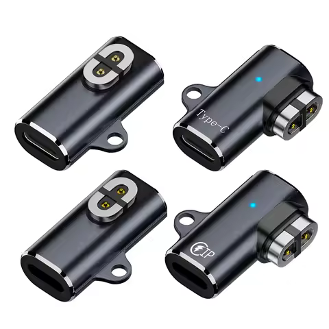 USB C/For iOS To Magnetic Adapter 90 Degree Bending Bone Conduction Headphones Charger Adapter for A