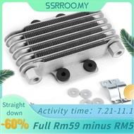 Ssrroo 6 Row Oil Cooler Engine Silver Motorcycle Universal