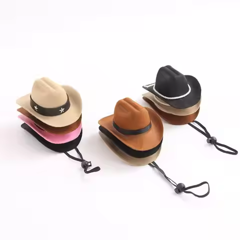 British Pet Dog Hat Star Cowboy Hat Pet Supplies Adjustable Dog Costume Top Hat Headwear Pet Hat Dog