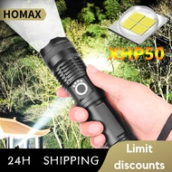 【HOMAX】XHP50 50000 Lumens XLamp Xhp50 Most Powerful Flashlight Usb Zoom Led Torch Light Torchlight O