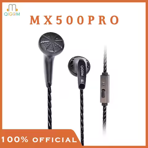 QIGOM MX500Pro Vocal Version HIFI Headset Wired 32Ω 109dB Flat-head Earbuds With/Without Mic Earphon