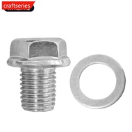 CRAFTSERIES M12x1.25 Motorcycle Oil Drain Bolt Engine Oil Drain Plug Replacement Screw with Washer f