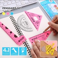 4 in 1 Plastic Ruler code a66