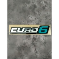 Euro 6 Emblem Embossed Sticker