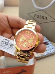 Fossil AM4548 Cecile Quartz Gold-Toned Stainless Steel Women's Watch 40mm