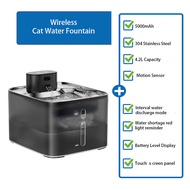 Wireless Pet water Fountain 4.2L Cat for Dog Water Dispenser Automatic Sensor Rechargeable Cat Water