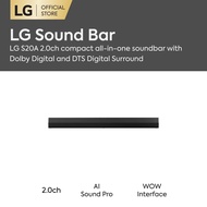 LG S20A 2.0ch compact all-in-one soundbar with Dolby Digital and DTS Digital Surround