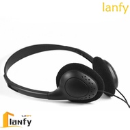 LANFY Headworn Wired Headset, 3.5MM Black Cellular Wired Headset, Universal Headset Wired Folding St