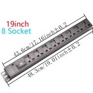 PDU รางปลั๊กไฟ C14 interface Universal Rack Mount 2/3/4/5/6/7/8/9/10/11/12 ช่อง Power Extension Sock
