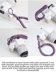 Thickened Woven Camera Wrist Strap Hand Rope Anti-Fall for Fujifilm XT5 XT30 X100V Canon R6 Nikon Z6