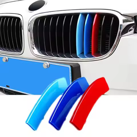 For BMW E46 F30 E90 3 Series 3Pcs/lot Car Grille Network Decor Trims Grill Sticker Car Style BMW Gri