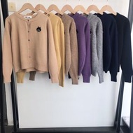 日本 Ne-net NYA 純色冷毛 鈕扣 MONOGRAM Cardigan 外套