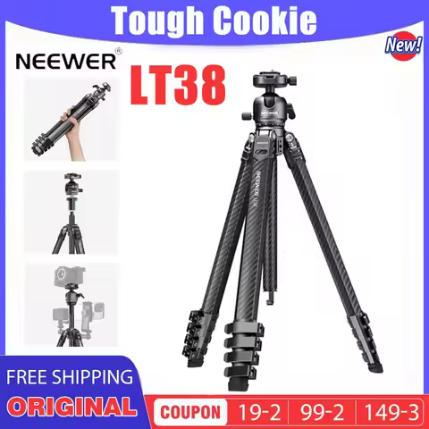 NEEWER LITETRIP LT38 Carbon Fiber Tripod Compact Lightweight Stable Travel Tripod etachable Low Cent