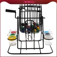 Lohobby Bingo Set 48 Balls 6 Cup Lottery Machine Draw Bingo Game for Adult Party Fun