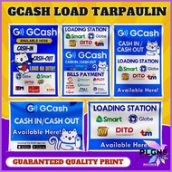 ❧ ◶ ❀ Tarpaulin Banner Gcash Cash in Cash out Load and Bills