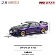 GANGJIE | โมเดลรถ Nissan Skyline GTR R33 แบบอัลลอย 1/64