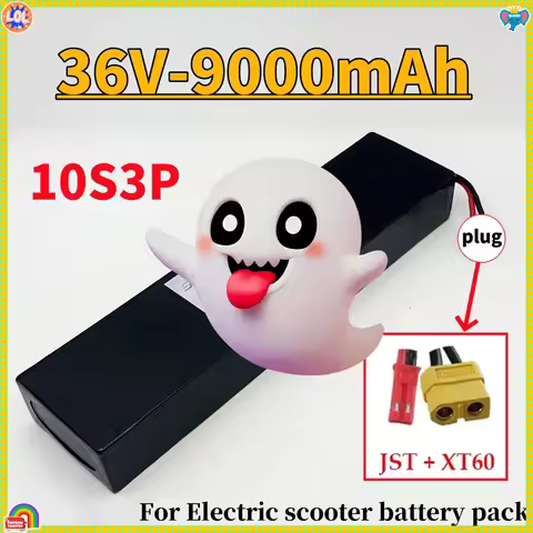 18650 10S3P 36V 36Ah Rechargeable Lithium Battery Pack 500W Power Modified 36V Electric Scooter Batt