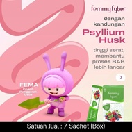 Femmy Fyber 7s Box Psyllium Husk Ekstrak Buah Sayur Konsentrat Sari Buah Merah Gojiberry Bit Merah B