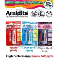 ARALDITE AB Epoxy Adhesive Glue Rapid 5min , Rapid Steel 4min , Standard 90min 15ml