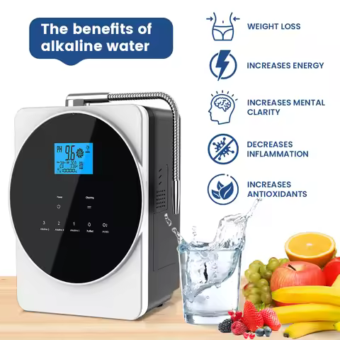 CAWOLO Alkaline Water Ionizer Machine pH 4.5~10.5 Acid Alkaline Water Maker Machine 11 Plates PH Wat