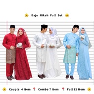 Baju Nikah Full Set . Lace Dress . Baju Melayu Moden . Baju Bertunang Akad Nikah . Muslimah Dinner D