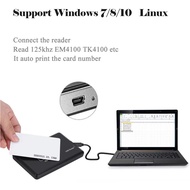 USB RFID Reader 125khz EM4100 ID Contactless Sensitivity Smart Card Reader TK4100 Support Window Sys