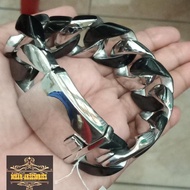 GELANG PRIA MACO BIKERS BIG SIZE JUMBO TITANIUM 316L ASLI SILVER BLACK