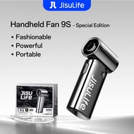 JisuLife Handheld Fan 9S Chrome Stylish Mirror Design LED Display Strong Wind Compact Size Portable