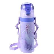 日本 Disney Store 直送 Skater X Disney Queen 系列 Frozen 冰雪奇緣 / 魔雪奇緣 Princess Elsa 冰雪女王 / 愛莎公主 470ml 不銹鋼保冷/ 保溫壺 / 保暖壺 / 暖水壺 / 保溫水樽連肩帶