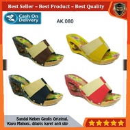 Gelis Kelom Sendal, Geulis Tasik, Ladies Wedges Sandals, Wood Mompah, Kelom Code AK.080 COD
