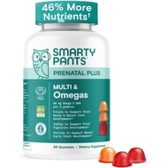SmartyPants Prenatal Multivitamin Gummies - Improved Formula: Omega 3 (DHA/EPA), Methylfolate, Bioti