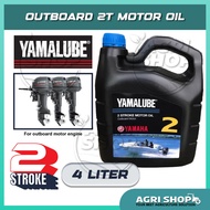 Agrishop Yamaha Yamalube 4L Genuine Lubricant Oil 2-Stroke Outboard Motor 2T 4 Liter TC-W3 Made In J