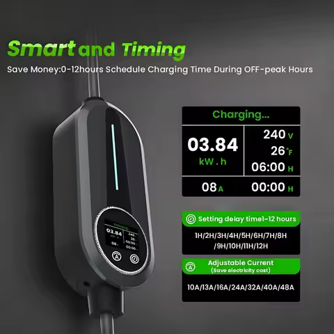 New Type1 Portable EV Charger 11KW Sae J1772 Charging Cable 7KW EV Charging Box Cord Type 1 for Elec