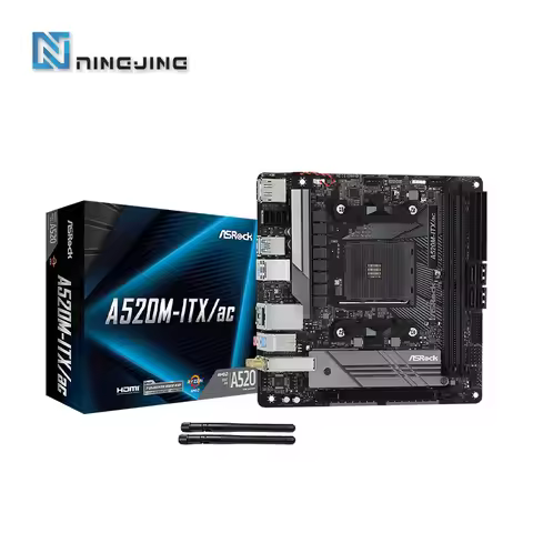 ASROCK A520M ITX / ac New Mini-ITX AMD A520 DDR4 4733+(OC) MHz USB3.2 Max-64G Double Channel Socket