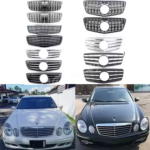 Front Racing Facelift Grills For Mercedes-Benz E-Class W211 E200 E220 E230 E240 E250 E320 E420 E43AM