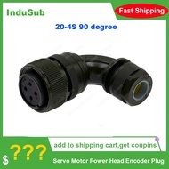 YY 20-4S Fanuc Servo Motor Power Head Encoder Plug 90 degree