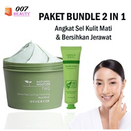 Contents Of 2PCS] TWG Face Mask Green Tea Brightening Anti Blackheads/ Acne/Pores &amp; Cindynal Exfoliating Gel Aloevera Climbing Thresher/Climbing Thresher And Dead Skin
