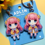 [READY STOCK] ADLIN PV1B WITH BLUE CUTE KEYCHAIN LOGAM AND PLASTIC