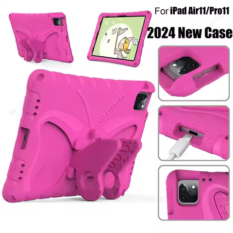 3D EVA Butterfly Case for iPad Air 11 Inch M2 2024 Pro 11 M4 iPad 10.2'' 7 8 9 10th Gen iPad Air 4 5