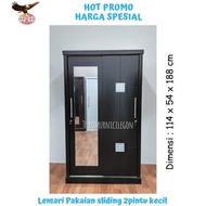 Lemari pakaian sliding 2 pintu kecil - Free ongkir cilegon serang