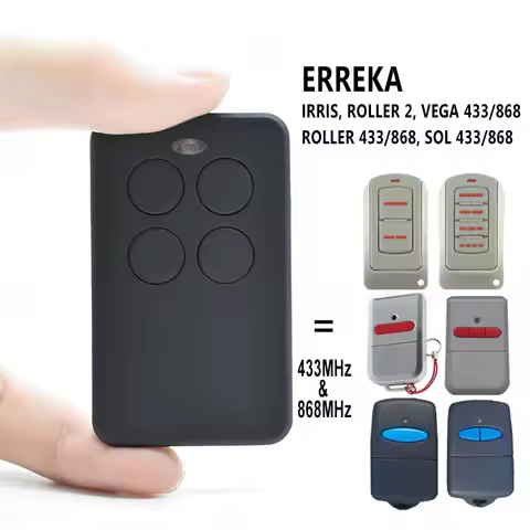 For ERREKA Remote Control 433.92MHz 868MHz Compatible With ERREKA SOL LIRA VEGA ROLLER 433 868 IRIS2
