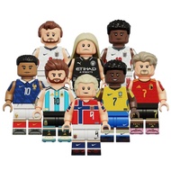 Football Action Figures Erling Haaland Lionel Messi Harry Kane Kylian Mbappe Jude Bellingham Buildin