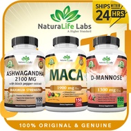 GENUINE NaturaLife Labs Organic Ashwagandha | D-Mannose | Maca Root