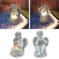 STARTIST SiaBiced Angel Figurine Statue Waterproof Fairy Angel Children Statue Solar Power Outside