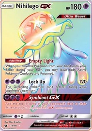 Pokemon - Nihilego-GX - 114/111 - Secret Rare - Sun & Moon: Crimson Invasion