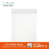Favorita Leora Casa French Pleat Curtain (2 Pcs) | 75% Clarity | Glare reduction Energy and cost sav