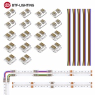 BTF-LIGHTING 6pin 12mm FCOB Transparent Connectors for PWM 6pin RGBCCT COB LED Strip