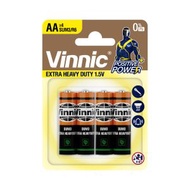 銀戰士電池 - Vinnic 高功率碳性電池 AA SUM3 / R6 (1.5V) - 4粒裝